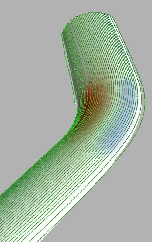 UT Scan Plan of a half-pipe